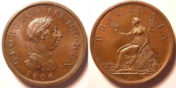 George III 1806 penny