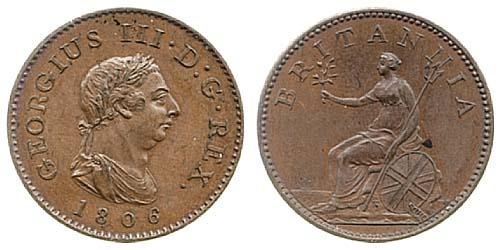 1806 proof farthing