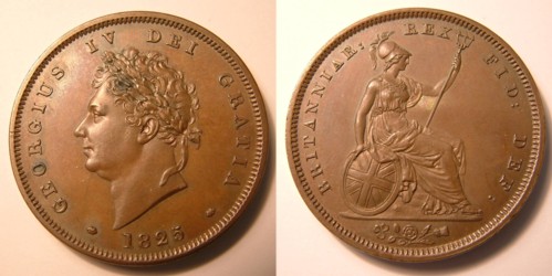 George IV 1825 penny