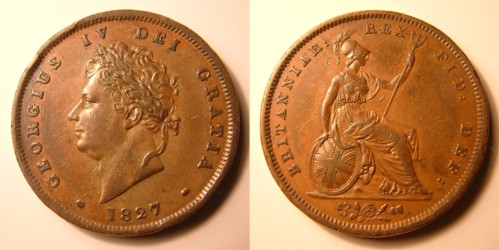 George IV 1827 penny