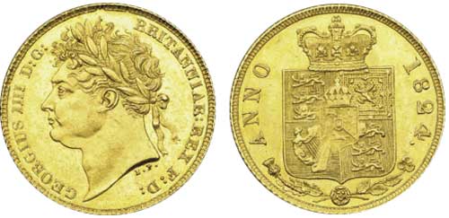 1824 half sovereign