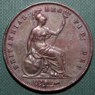 1854 copper penny