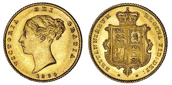1838 half sovereign