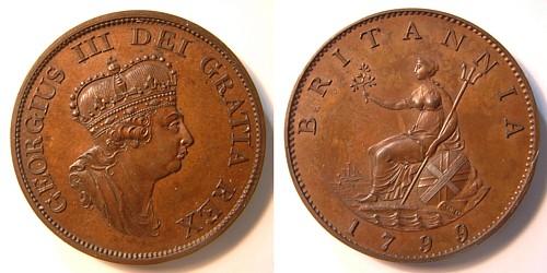 1799 pattern halfpenny