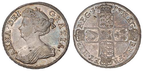 1713 half crown