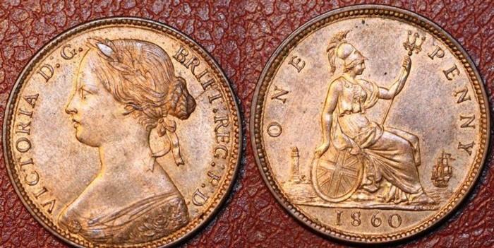 Queen Victoria 1860 penny