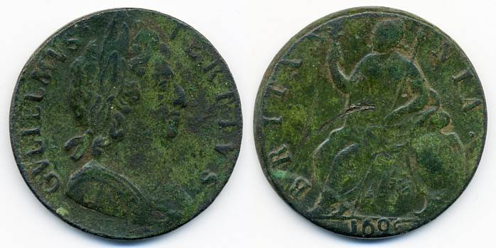 1695 halfpenny